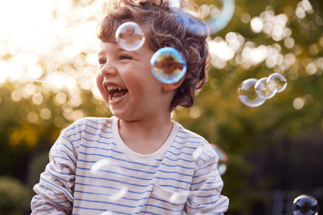 Child outside playing instead of being on a screen.