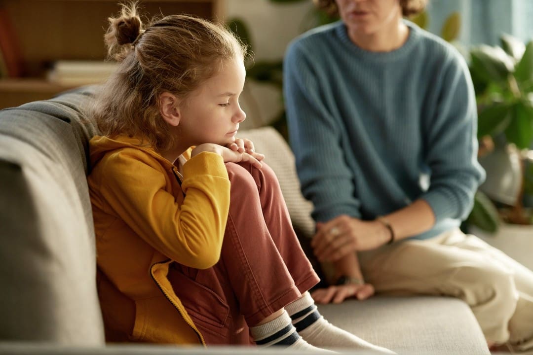 Parent addressing conflict with child